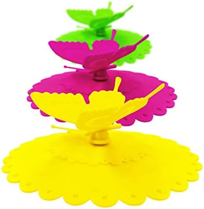 Tvoip 4Pcs Silicone Leakproof Cup Lid - Heat Resistant Reusable Sealed Cover, Kitchen Accessories, Tea Cup Suction Seal