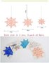 Christmas Party Decorations, 18Pcs Holiday 3D Glittery Large Snowflake Hanging Garland Flags for Home Decoration