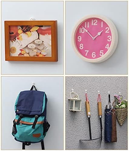 10Pcs White Non-Marking Hooks, Plastic Hanging Hooks for Painting Photo Frame Seamless Home Decor