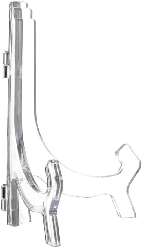8 Pack 4.5 Inches Acrylic Easel Stand, Kitchen Picture Frame Stand, Acrylic Decoration Plate Holder Frame, Book Stand