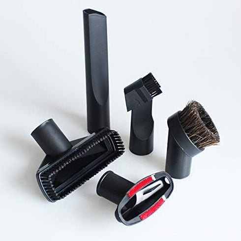 Vacuum Attachments Accessories Cleaning Kit, Brush Nozzle Crevice Tool for 1 1/4 inch & 1 3/8 inch Standard Hose, 6pcs