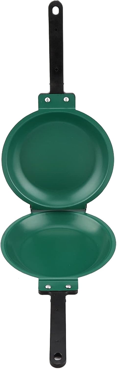 Jerliflyer Double Sided Nonstick Frying Pan, Round Pancake Maker, Coated Bread and Egg Pan