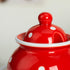 123Arts Ceramics Dot Sugar Salt Pepper Storage Jar - Seasoning Pot with Lid and Spoon