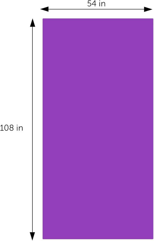 DecorRack 2 Rectangular Tablecloths - BPA-Free Plastic 54 x 108 inch Dining Table Cover for Parties, Purple (2 Pack)
