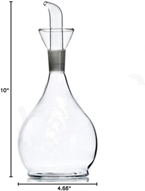 Eleton's Planet Pyriform 30oz Glass Olive Oil Dispenser Bottle - Oil & Vinegar Cruet with Pourers, No Funnel Needed