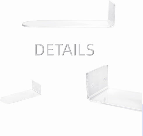 8 Pack,Levitating IEEK Floating Shoe Display Acrylic Shoe Shelf for Wall,Clear Wall Mounted Shoe Rack Sneaker Display