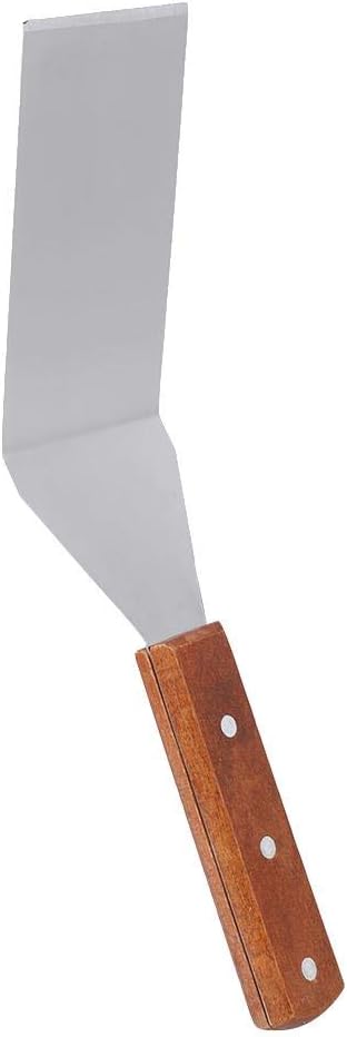 High-grade Stainless Steel Wooden Handle Frying Shovel Kitchen Dish Pizza Paddle Baking Cake, Cheese, Grill Food - 3