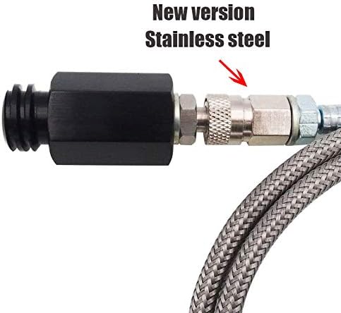 Soda Machine CO2 External Hose Adapter Kit, Stainless Steel with 60-inch Length to CGA320 Tank