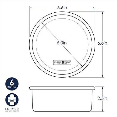 Nordic Ware Naturals Round Cake Pan, 6-Inch Baking Pan