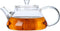 123Arts Mini Tea Pot, Clear Glass Teapot, Small Teapot for One Person Use, 7oz