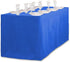BEEKAY 1 6 3 72" Inch 30" Inch Pc Feet Royal Blue Fitted Open Back Rectangular Sided Table Cloth X Polyester Washable