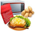 SYBL 4 4 Pcs Reusable Red Microwave Potato Bag Potato Cooker Potato Baking Pouch Perfect Bake Potatoes Just in Minutes