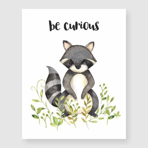 Bestbuddy Pet Set of 6 Unframed Woodland Animals Art Prints (8X10) for Kids Baby Girl Room Decor