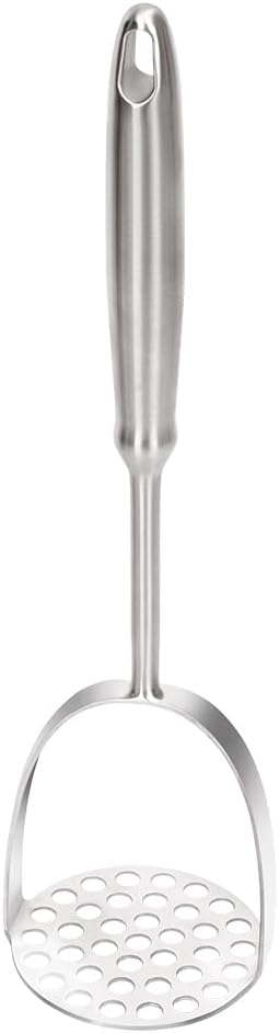 Brigii Potato Masher, Dual Arc for Easy, Labor-Saving Mashing, 304 Stainless Steel,