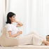 Holawakaka Large Faux Fur Bed Rest Pillow with Arms, Rabbit Fur Reading Pillows Perfect for Adults Men Women, Arm