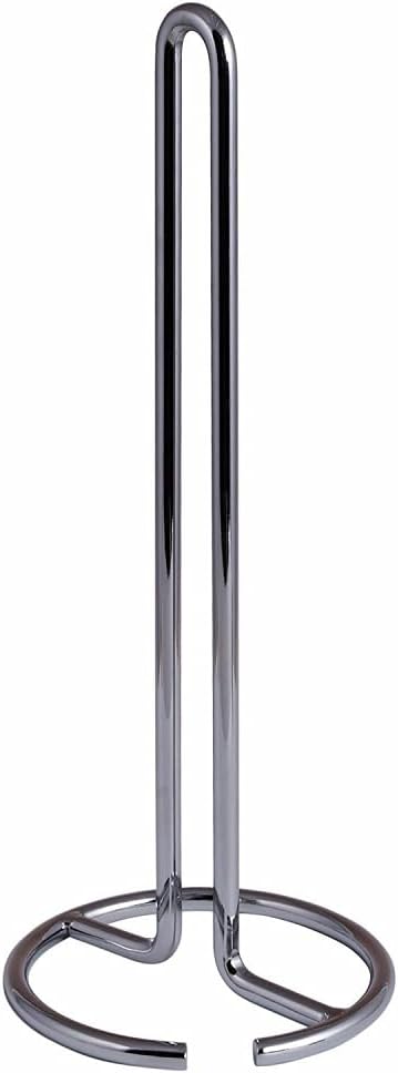 Creative Home Heavy Duty Metal Paper Towel Holder, Standing Roll Dispenser for Kitchen, Black