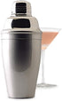 RSVP International Stainless Steel Cocktail Shaker, 18 Ounce, Modern Design, Dishwasher Safe