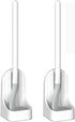 Toilet Brush with Holder, Long Handle Golf Toilet Brush 360° Deep Cleaning Flexible Silicone Wall Mounted for Bathroom