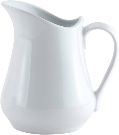 HIC Kitchen Creamer Pitcher with Handle, 8-Ounce Fine Porcelain