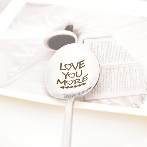 Love You More Spoon Gifts for Him, Her, Anniversary, Birthday Gifts for Couples, Tea Coffee Spoons