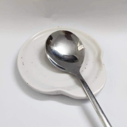 Ceramic Spoon Rest for Kitchen, 3.9 Inches Holder for Stove Top, Coffee Spoon Cradle, Kitchen Accessories for Utensils