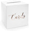 Wedding Card Postbox White with Rose Gold Lettering 'Cards'