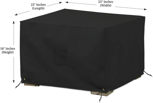 12 Oz (23" 23" 18" Covers & All Square Ottoman Cover, Waterproof UV & Weather Resistant Patio Garden Furniture Stool