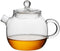 123Arts Mini Tea Pot, Clear Glass Teapot, Small Teapot for One Person Use, 220ml/7.3oz