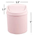 Plastic Tiny Waste Bin, Desktop Mini Trash Can with Swing Lid, Pink