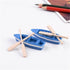 YXQ Miniature Blue Rowboat Set, 2 Little Resin Canoe Models with Oars for Cake Decoration