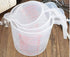 Plastic Measuring Cup Set, 3Pcs BPA Free Clear Heat-resistant with Angled Grip and Spout for Kitchen Use