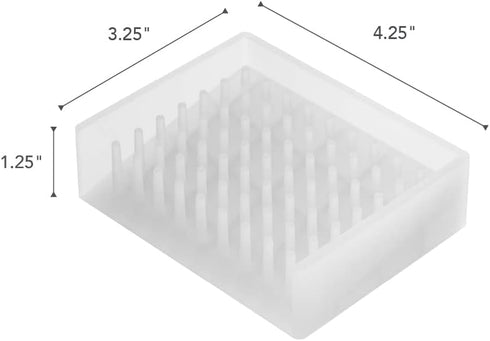 YAMAZAKI home 2992 Self Draining Soap Tray - Floating Holder Dish for Sink, One Size, Clear