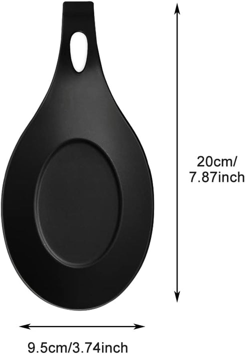 3 PCS Heat Resistant Silicone Spoon Rest for Stove Top, Flexible Kitchen Utensil Holder for Cooking Spatula, Ladle