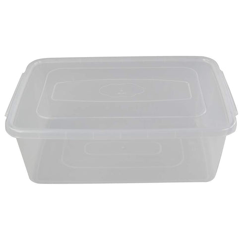 Pekky 15 Quart Clear Plastic Storage Box, Organizer Bin (2 Packs)