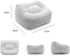 1 Inflatable Travel Foot Rest Pillow, Head Pad, Soft Flocking Pillow, Flights Relax Cushion Ottomans Leg Up with Air
