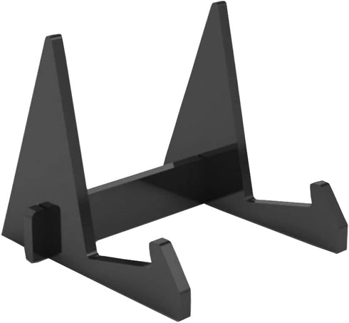 1 Piece Acrylic Bookshelf Stand, Book Display Holder, CD Display Stand, Black Acrylic Easel for Cookbook