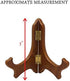 BANBERRY DESIGNS Walnut Wood Folding Easels Display Plate Stand Premium Quality Walnut - 5 Inch - Set of 3 Pieces