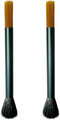2PCS Coffee Brush, Cleaning Tool with Aluminum Handle & Dual-Head Soft Bristles for Coffee Grinder & Home Kitchen