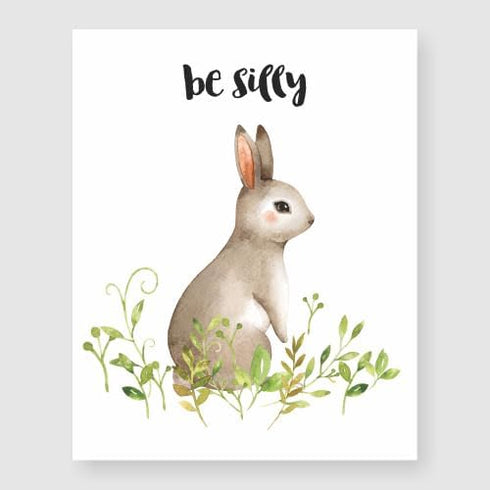 Bestbuddy Pet Set of 6 Unframed Woodland Animals Art Prints (8X10) for Kids Baby Girl Room Decor