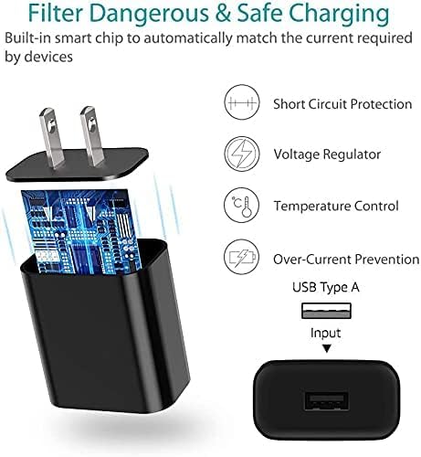 Portable Hand Vacuum Cleaner Charging Cable USB Wall Adapter Compatible with eufy by Anker HomeVac H11,Fanttik V8,ELENAT,RUBOT,Bissell 29869,Ofuzzi H8,STARUMENT Charger Cord by Rurararu