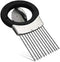 Stainless Steel Slicer Chopper, All-In-One Onion Holder for Tomato, Lime, Lemon with Odor Remover Tool