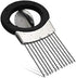 Stainless Steel Slicer Chopper, All-In-One Onion Holder for Tomato, Lime, Lemon with Odor Remover Tool