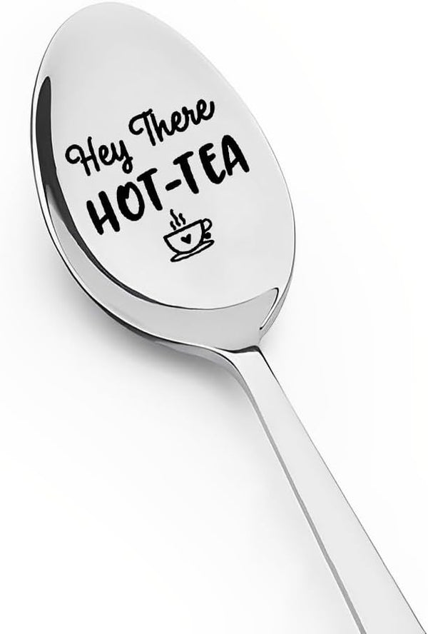 Tea Spoon Gift for Tea Lovers - Engraved Spoons for Best Friends, Christmas, Birthday, Valentine's Day