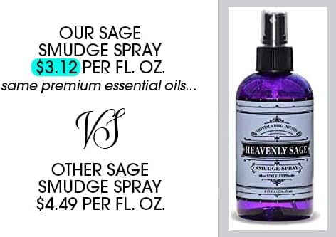 Sage Smudge Spray, 8 FL OZ, 100% Natural Sage, Juniper & Lavender, Smokeless Energy Clearing