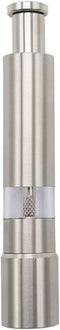 Premium Stainless Steel Salt Grinder, Pepper Mill for Peppercorns, Sea Salt, Thumb Push Button for 1 Hand Operation