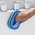 Cleaning Brush for Bathroom Tiles - All Purpose Sponge Brush with Ergonomic Handle for Kitchen Bathtub Toilet