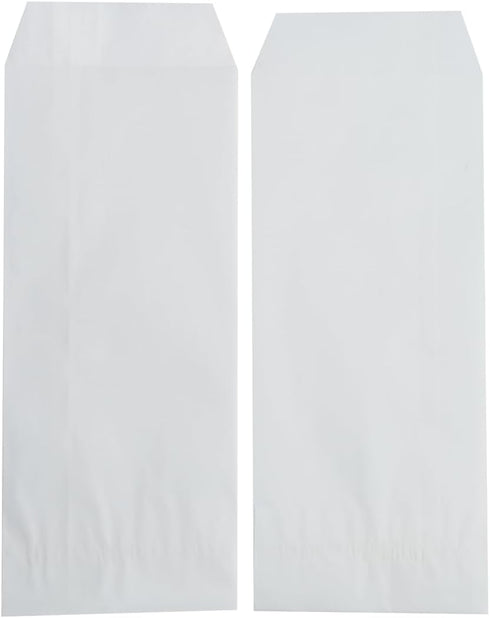 Volanic 100 Pcs Semi-Transparent Glassine Waxed Paper Bags for Kitchen Cutlery, Wedding Party Tableware