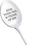Christmas Birthday Gifts Spoons for Women & Men - Stir Your Tea and Think of Me Spoon Gift