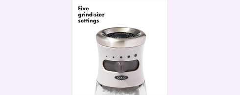 OXO Good Grips Salt Grinder - Mess-Free Contoured Design, Gray