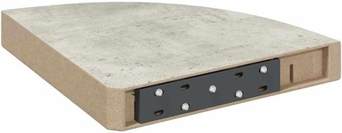 Set 2 vidaXL Wall Corner Shelf of Concrete Grey Honeycomb MDF, Metal